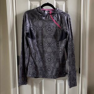 Hooded Athletic Jacket with Pattern